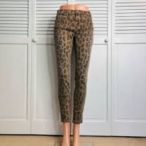 Blank NYC The Reade Crop 25” Brown Faded Animal Print Denim Pants Women 29